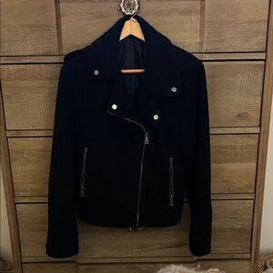 Max Studio Black Teddy Motorcycle Jacket